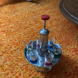 Alcohol decanter With 6 Shot Glasses 