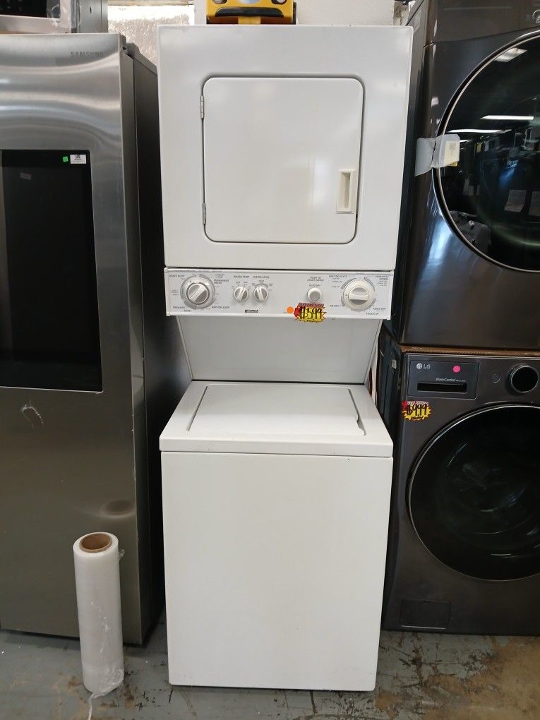 KENMORE 24" STACKABLE WASHER AND GAS DRYER