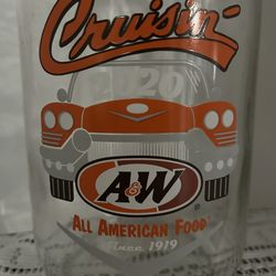 CRUISIN A&W ROOT BEER 1/2 GALLON GLASS JUG CRUISIN 2020 COLLECTOR BOTTLE