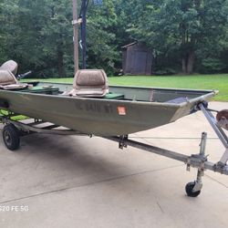 Alumacraft Jon Boat 14ft w 8hp 4 stroke Yamaha