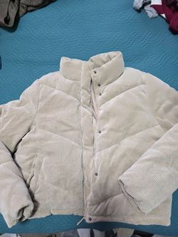 Puffy tan jacket