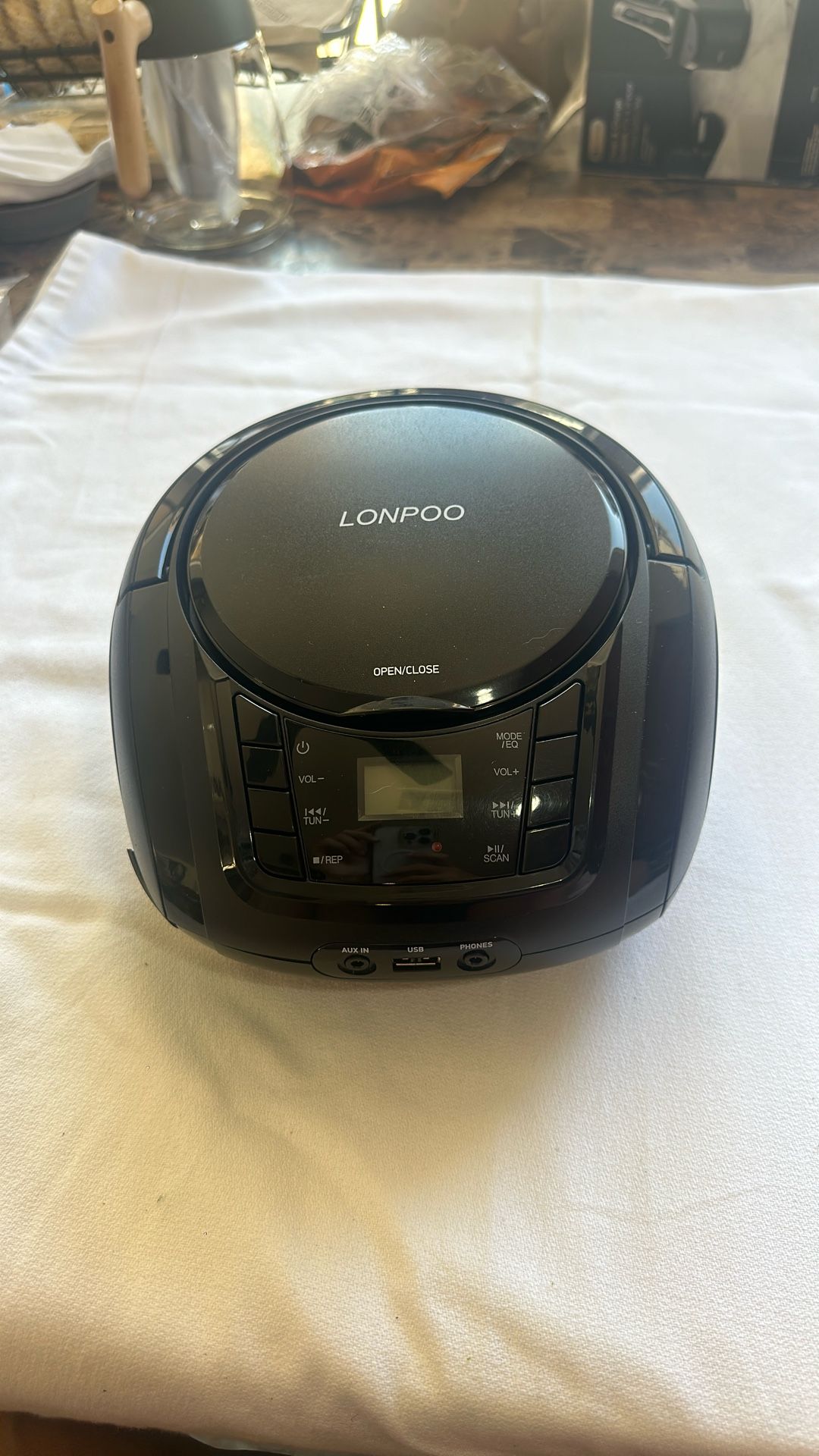 LONPOO cd player portable boombox