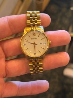 Bulova Gold-Tone Dress Watch 97P155