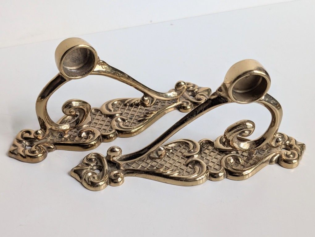Victorian Ornate Solid Brass Vtg Toilet Roll Holder Classic Bathroom Hardware