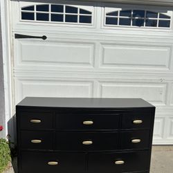 Black Long Dresser With 8 Drawers 56Lx18Wx33H 