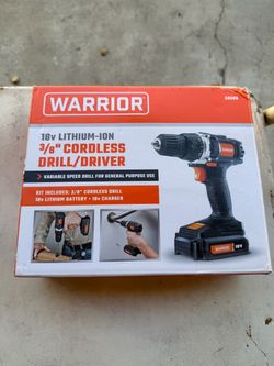 Warrior 18V Cordless 3/8" Drill/Driver Kit (Item 58389)