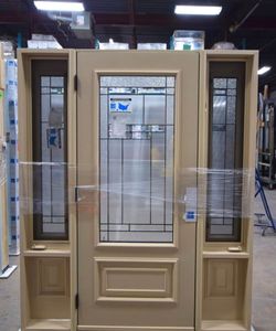 Exterior Entry Door with Two Sidelights