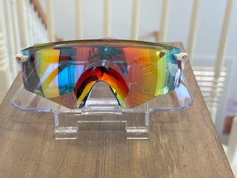 Oakley Radar EV Shield Cycling Sunglasses White Frame Prizm Mirrored Lens