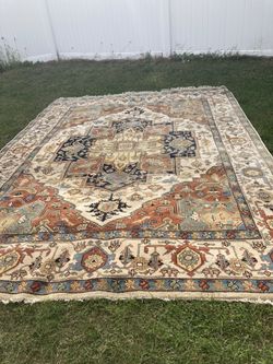 12’Lx9’W Geometric Traditional Heriz Serapi Persian carpet