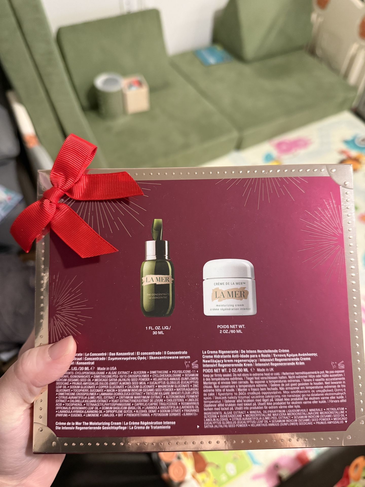 La Mer gift set 1oz concentrate+1oz moisturizing cream