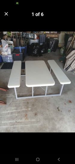 Collapsible picnic table rubber maid