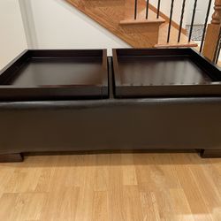 Large Ottoman, Coffee Table With Storage.