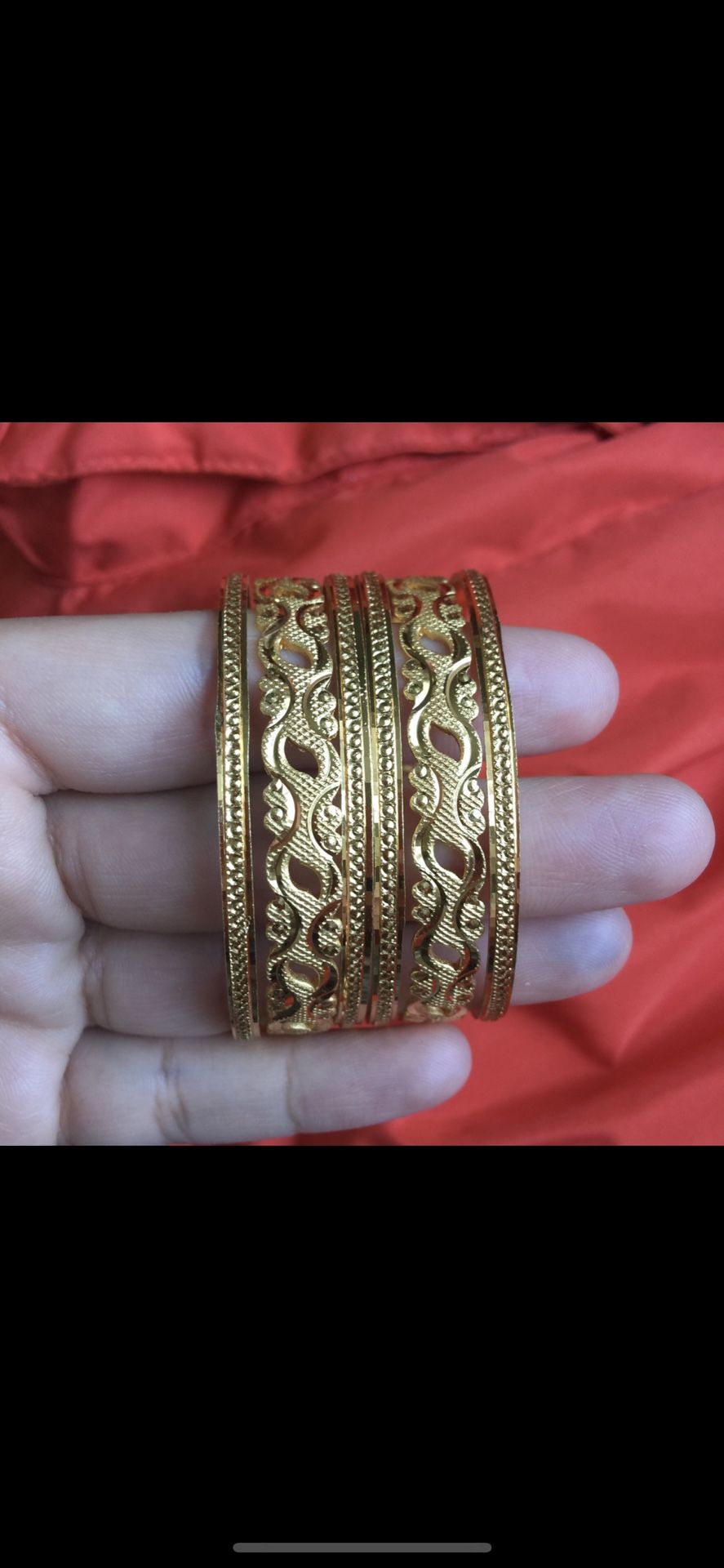 22k Gold Plated Bangles Size 2-4 2-6 Available