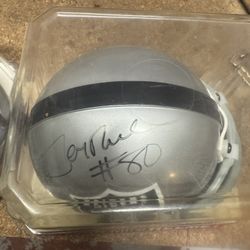 Signed Raiders Mini Helmet - Jerry Rice 