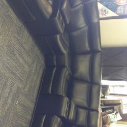 Leather Reclining Sectional