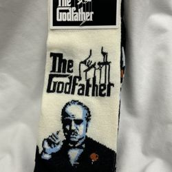 The Godfather Movie Graphics Socks Set Of 2 Crew Length Don Vito Corleone New