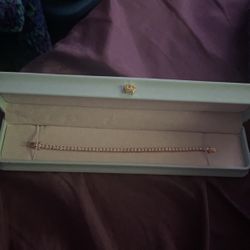 3mm 6.5in Moissanite Rose Gold Tennis Bracelet 