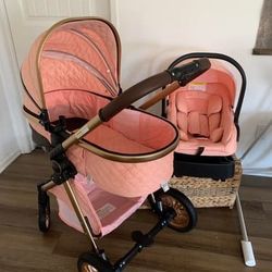 3-1 Pink Baby Stroller Brand New In Box 
