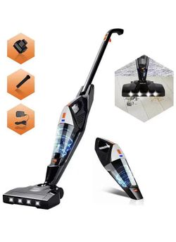 Cordless Vacuum,Portable Stick Vacuum Cleaner, Powerful Lightweight 2 in 1 Cordless Stick Vacuum with Rechargeable Lithium Ion Battery for Hard Floor 