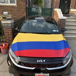 Colombia Flag Car Hood Fits All Cars