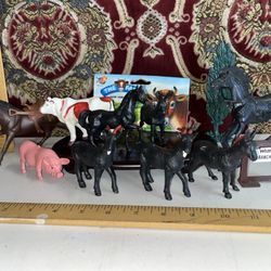 Vintage “The Farm” Toy Plastic Horses Goats Pig Cow