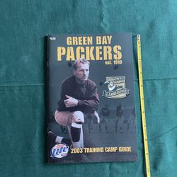 Green Bay Packers 2003 Training Camp Guide Book 6.75x9.5