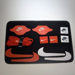 Nike Air Custom Swoosh Patch & Lace Kit – Orange/White Replacement Logos Set
