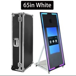 Magic Mirror 65in. White Photo Booth 