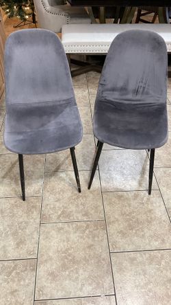 Set Of Two Velvet Chairs 