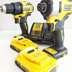 20V Max DeWalt Atomic Brushless Impact Drill & Drill Driver Contractor Set 