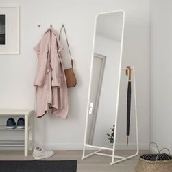 IKEA knapper floor mirror white