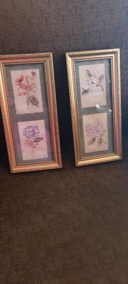 Vintage Small Floral Pictures 