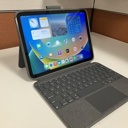 Apple ipad 10.9 inch 10th generation wifi 64GB Silver with Logitech Combo Touch