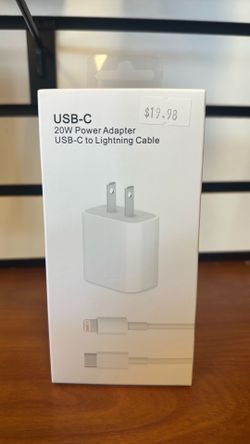 USB-C 20W Power Adapter, USB-C to Lightning Cable