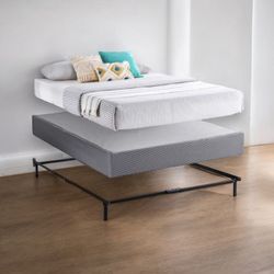 queen x mattress x box spring x  metal frame 