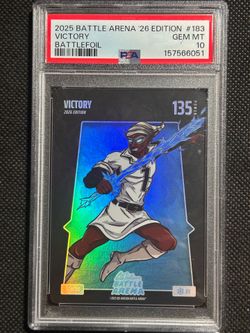 2025 Bo Jackson Battle Arena BATTLEFOIL Victory #123 Victor Wembanyama PSA 10