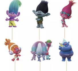 Trolls cupcake toppers