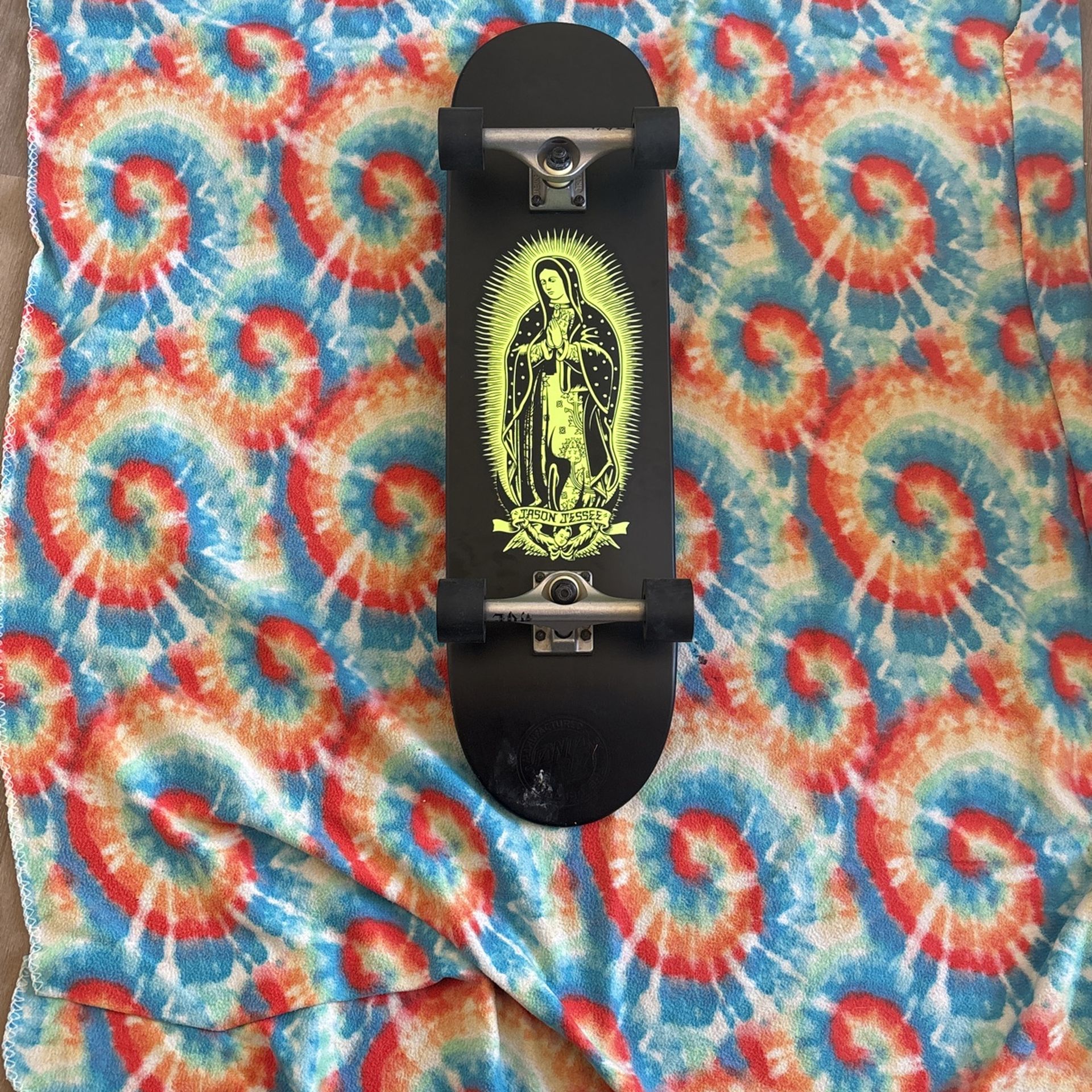 Santa Cruz Skateboard Collectible Jesse Guadalupe Glo Skateboard Deck 8.5”