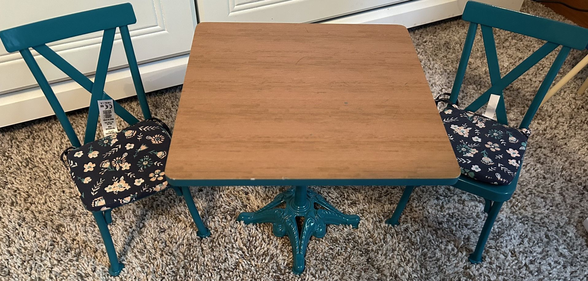 American Girl Tea Time Teal Table