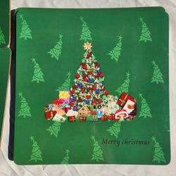 4 Heavy Duty Cork Christmas Placemats