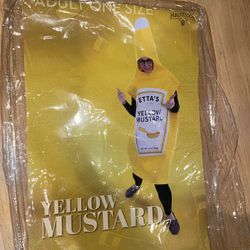 Yellow Mustard Halloween costume Adult One size fits  Most