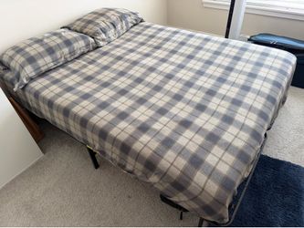 Queen Bed Bundle: IKEA HAUGESUND Queen Mattress & 14 inch Foldable Frame