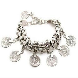 Bohemian Coin Bracelet Cuff Anklet