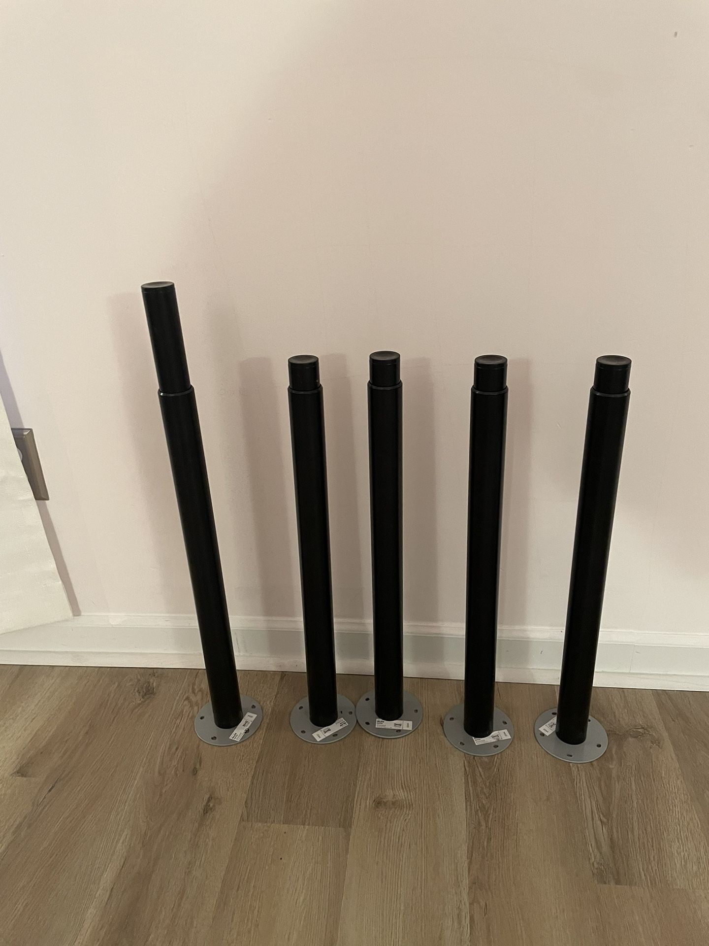 Set Of 5 Ikea OLOV Adjustable Table Legs