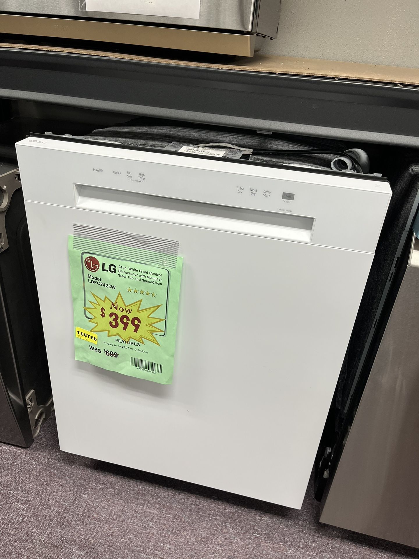 LG Dishwasher Top Control Dishwasher Year Warranty Open Box