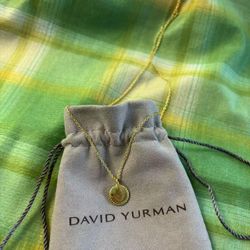 David Yurman Cable Diamond Cross Necklace 