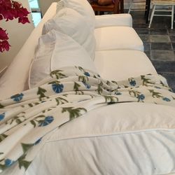 White sofa couch 97"