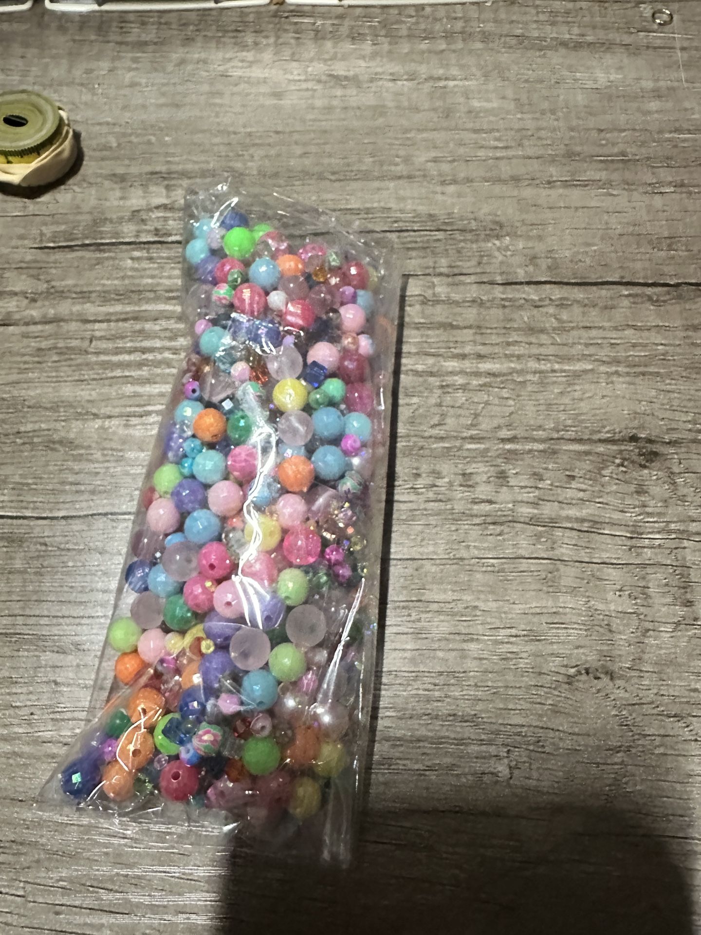 Multiple sizes, glass and plastic beads