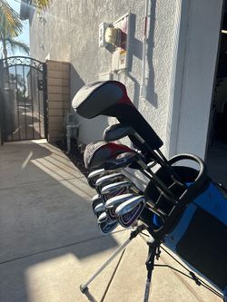 Golf bag and clubs