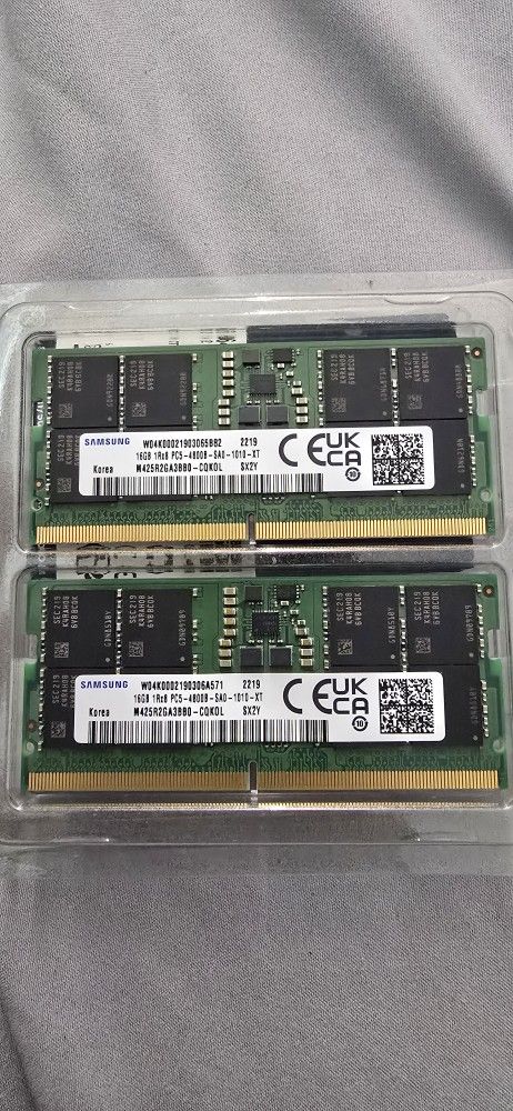 Samsung DdR5 (16X2) 32gb 4800MHz Ram